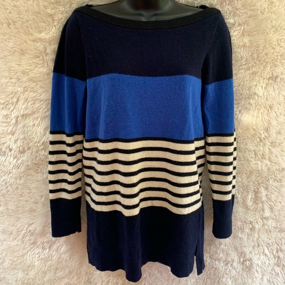 ♠️ Kate Spade Cashmere/Wool Blend Size S Block Stripped Sweater. - Picture 1 of 10